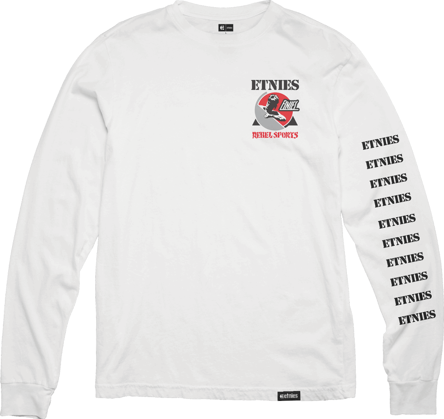 Etnies White REBEL SPORTS SPORT L/S TEE